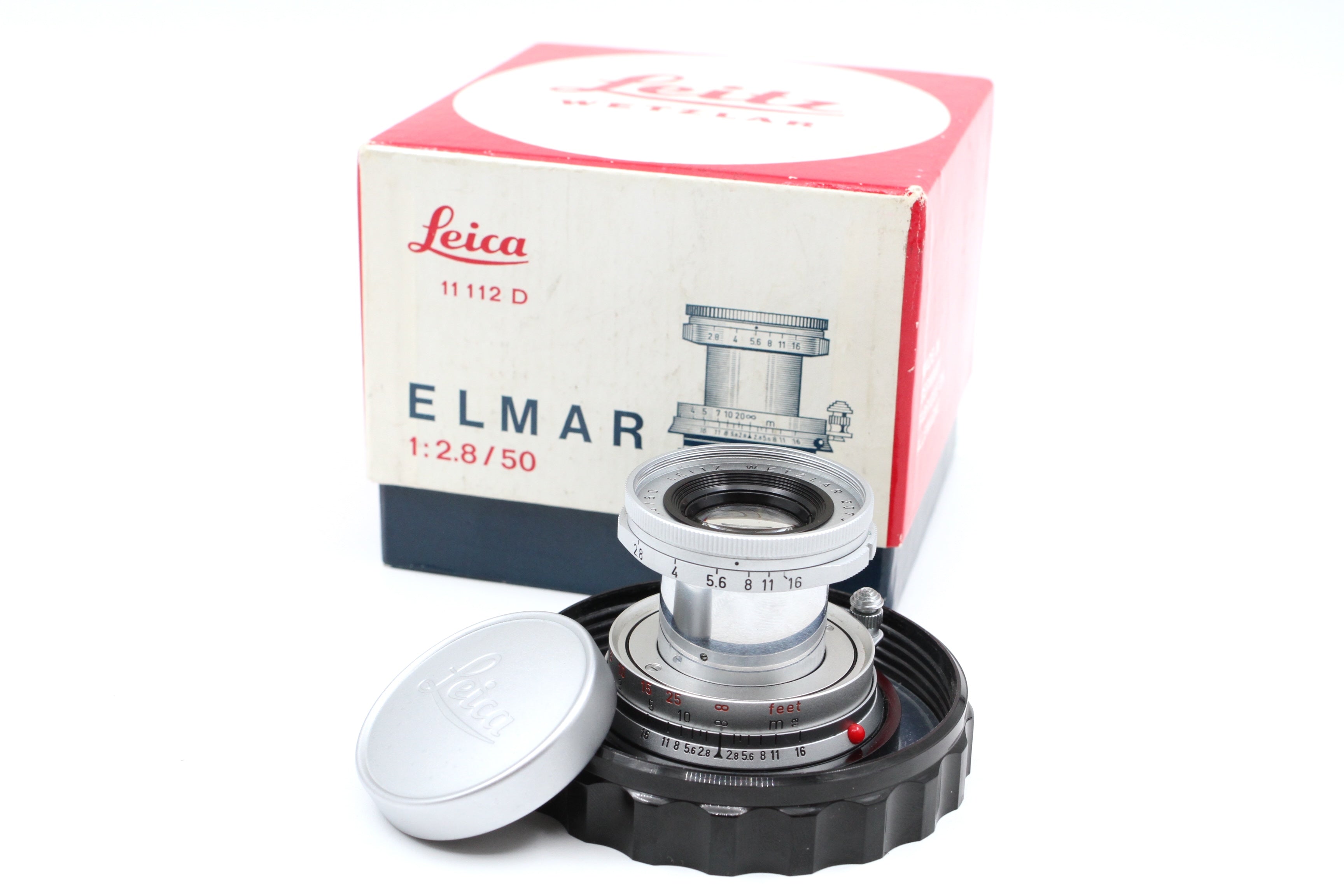 Leica 50mm f2.8 Elmar 11 112 w/ Box & Keeper
