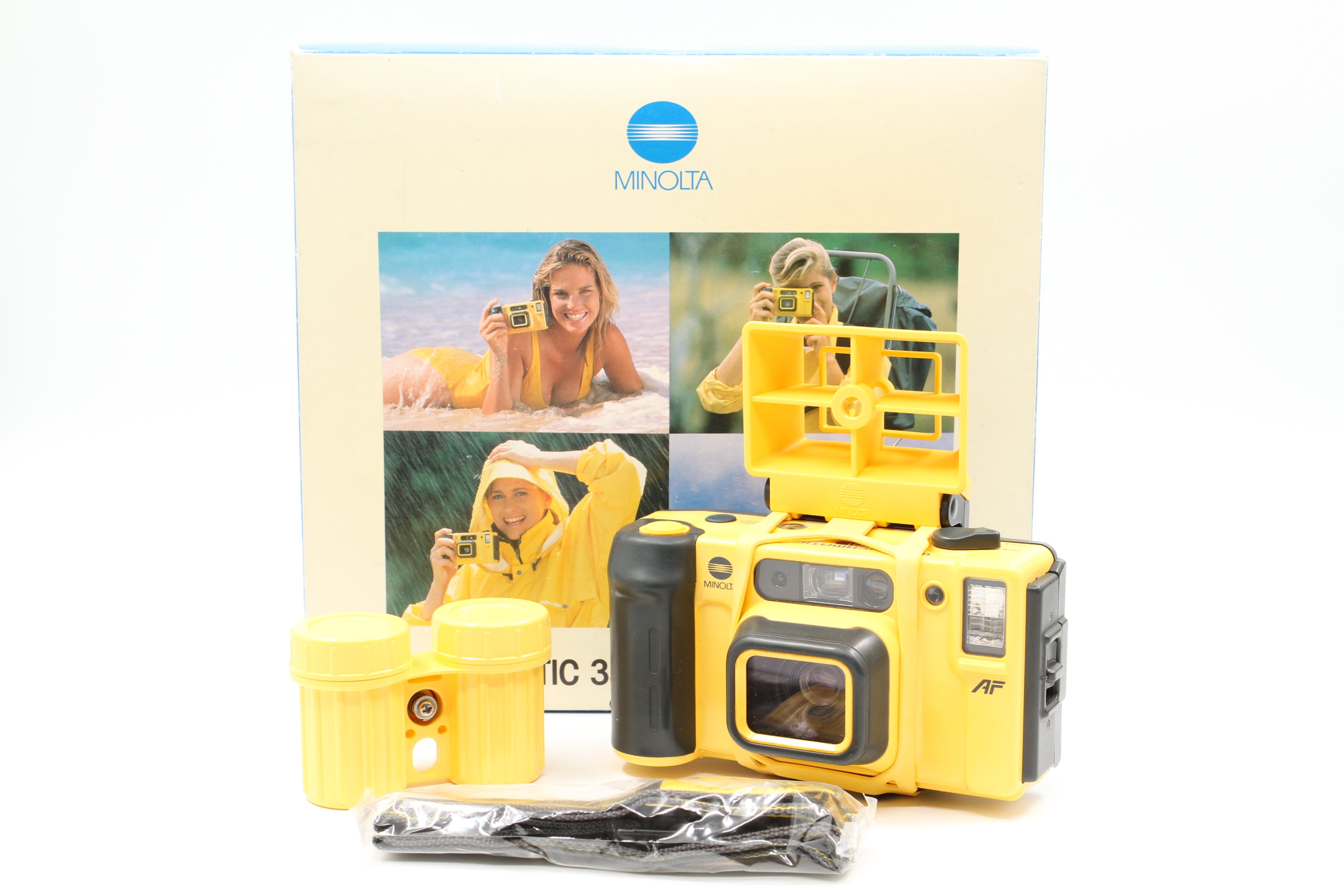 Minolta Weathermatic 35DL Underwater Camera w/ Case & Box