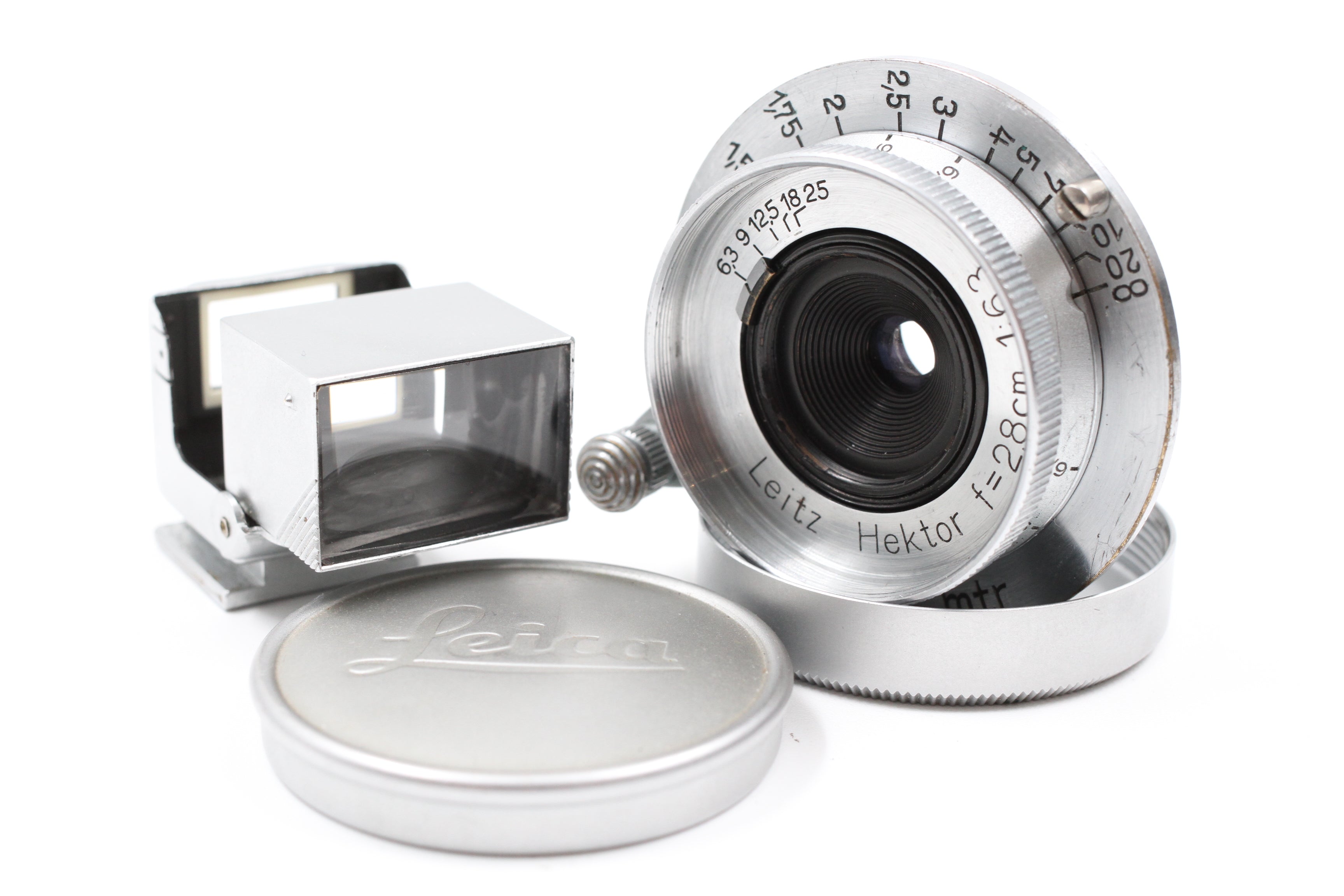 Leica, Leitz L39 2.8cm f6.3 Hektor w/ 2.8cm SUOOQ Viewfinder