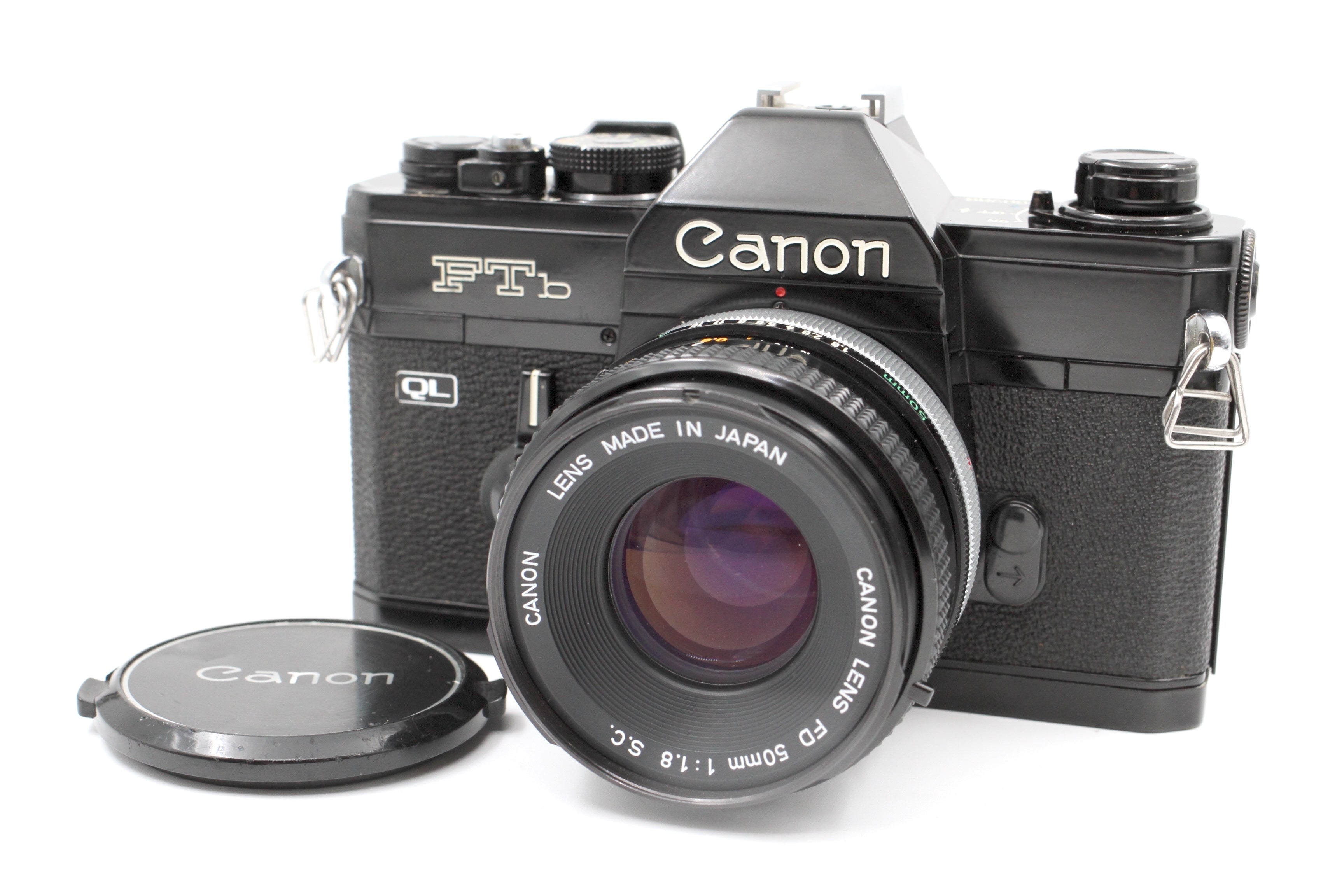 Canon FTb QL 35mm Black SLR Camera w/ 50mm f1.8 FD Lens