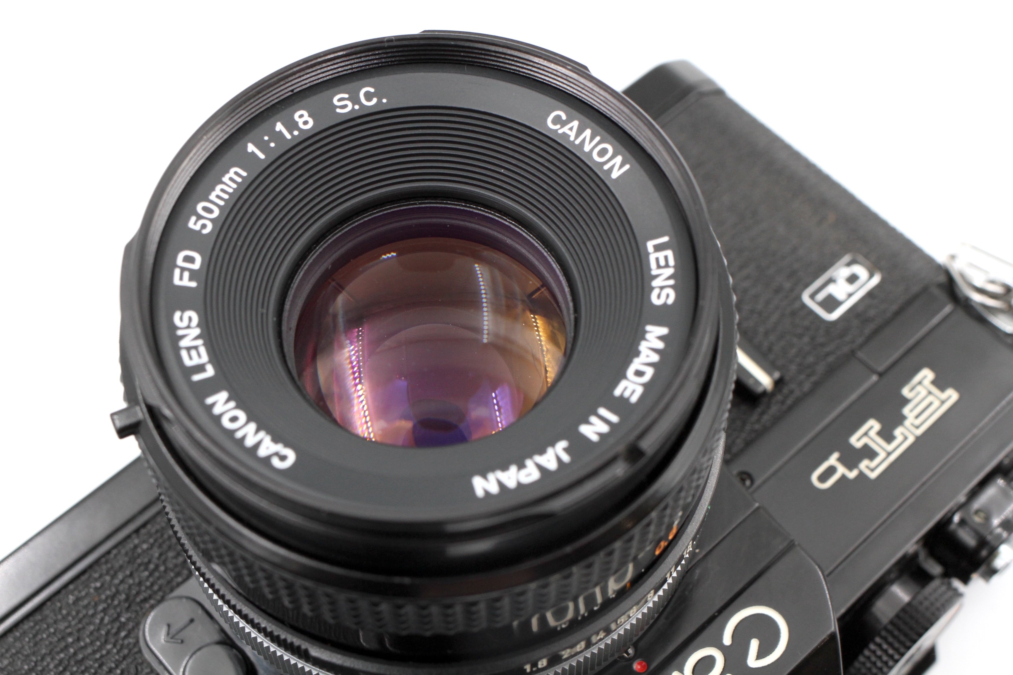Canon FTb QL 35mm Black SLR Camera w/ 50mm f1.8 FD Lens