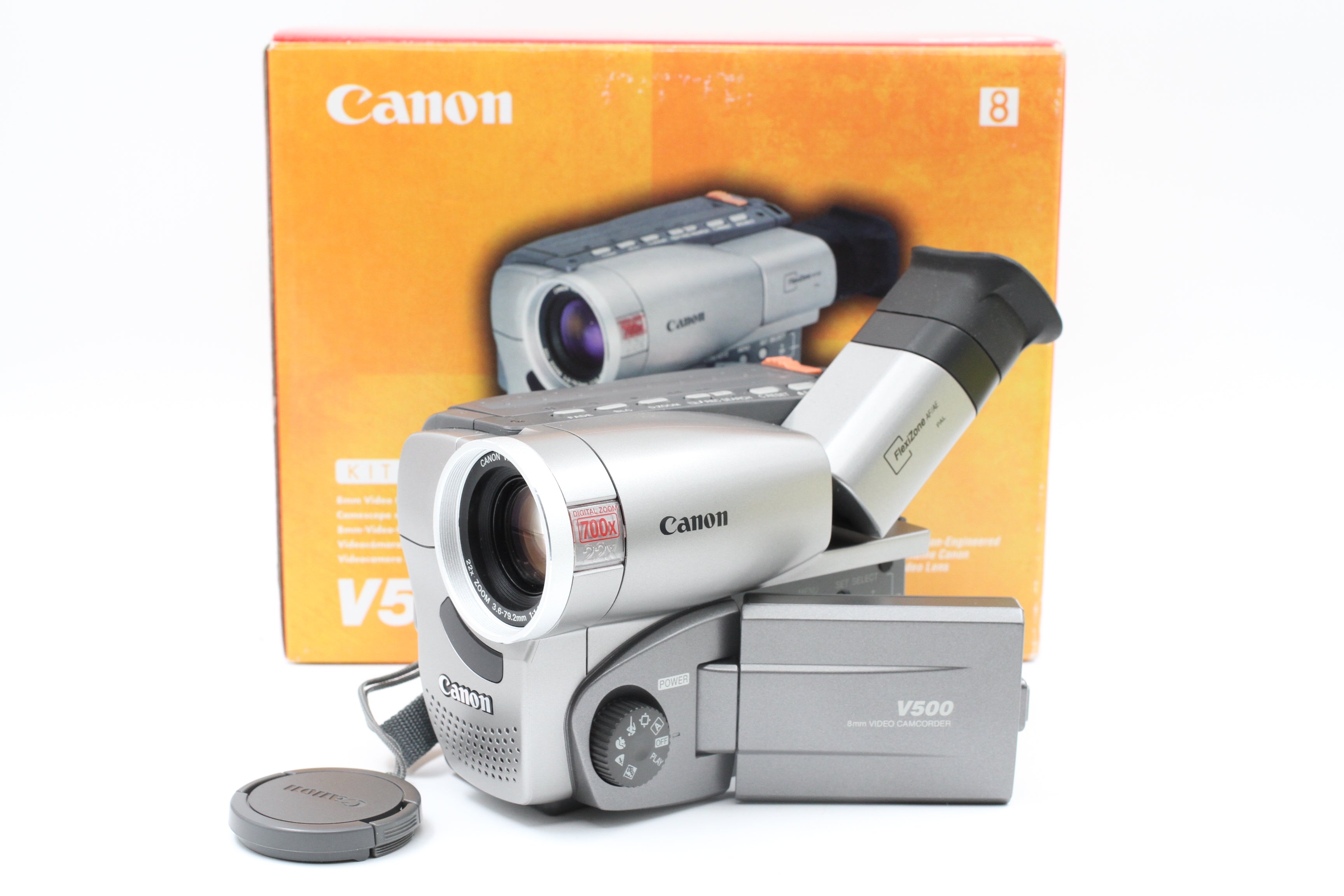 Canon V500E 8mm PAL 700x Zoom Camcorder w/ Box