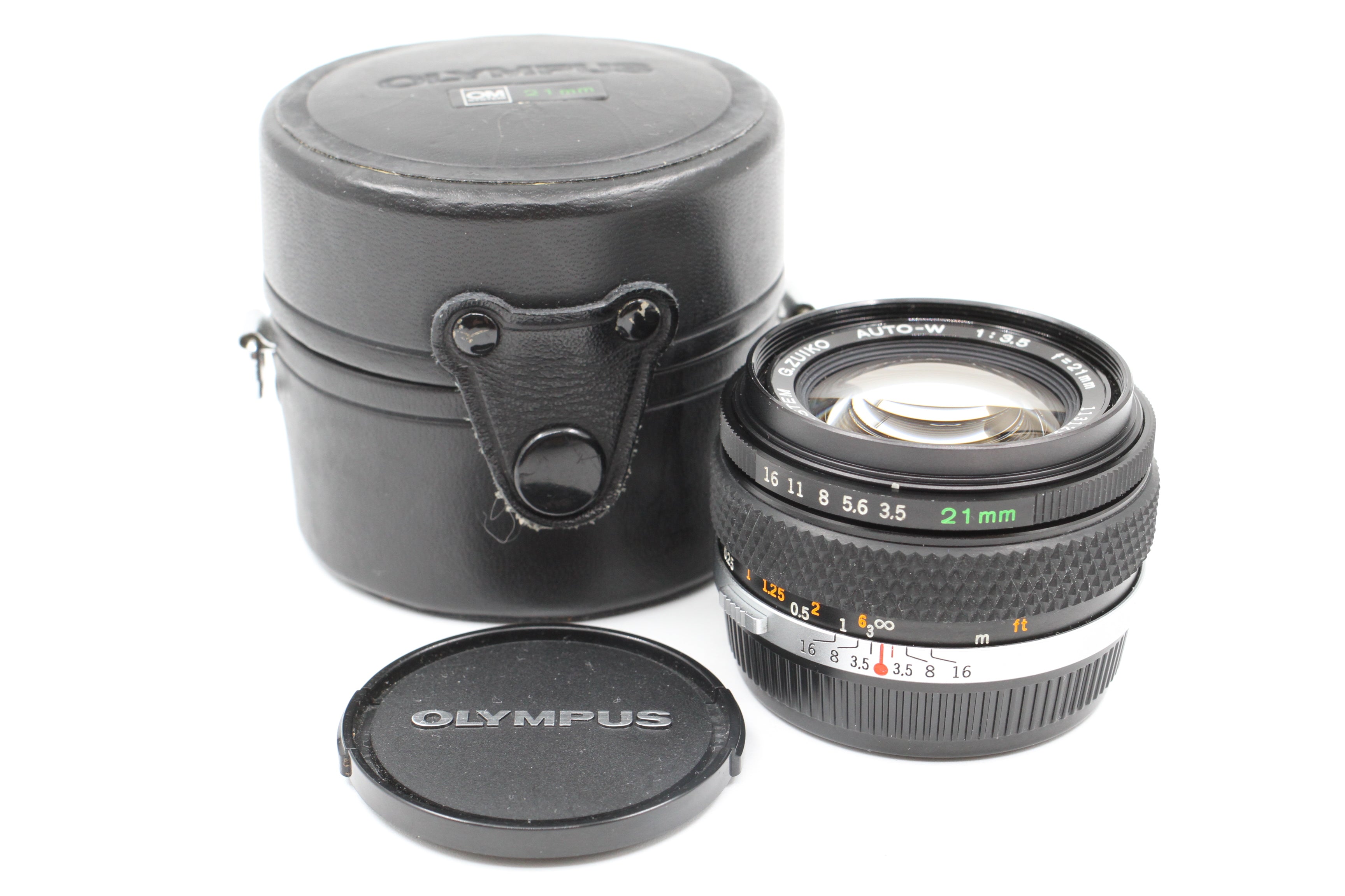 Olympus OM G.Zuiko Auto-W 21mm f3.5 w/ Case